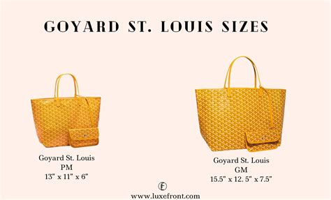 how much does a goyard st. louis tote cost|Goyard st louis size comparison.